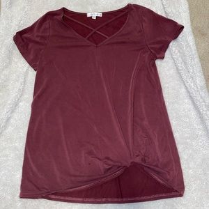 Red short sleeve shirt